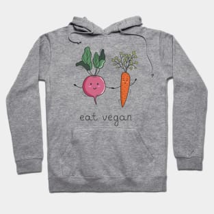 Cute doodle beetroot and carrot Hoodie